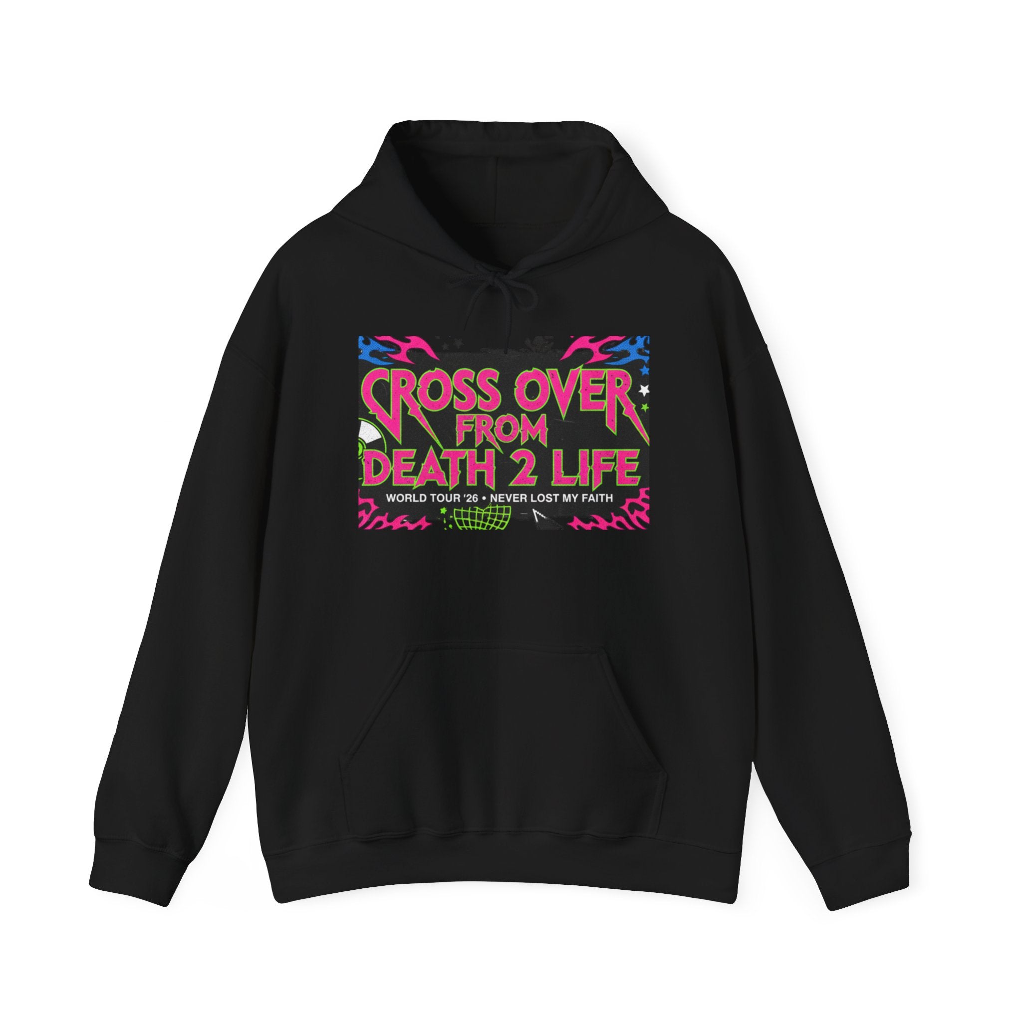 Crossover From Death 2 Life Hoodie — Bold Graphic Tour-Style Pullover