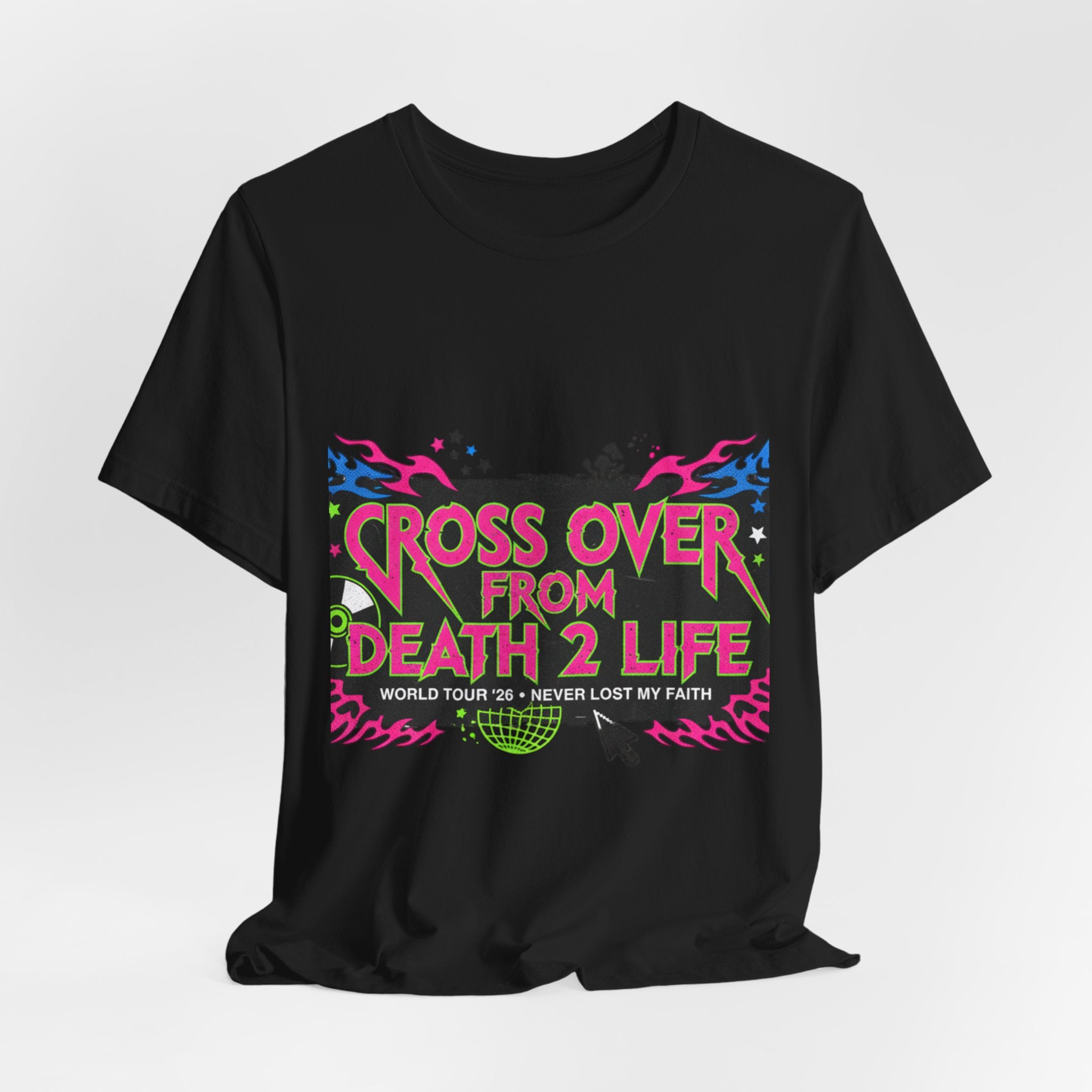 Cross Over From Death 2 Life Tee | Y2K Distressed Band Style, vintage band tee