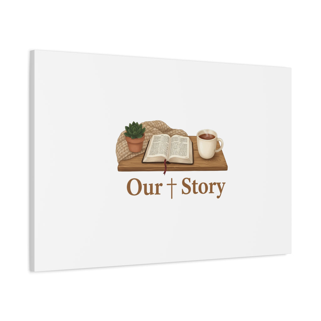 Our Story Canvas | Cozy Reading Aesthetic, Bookish Home Decor