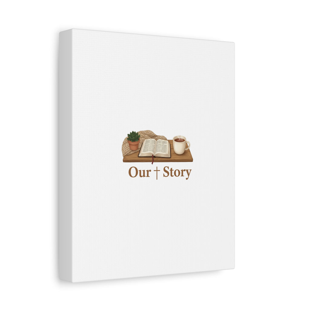 Our Story Canvas | Cozy Reading Aesthetic, Bookish Home Decor