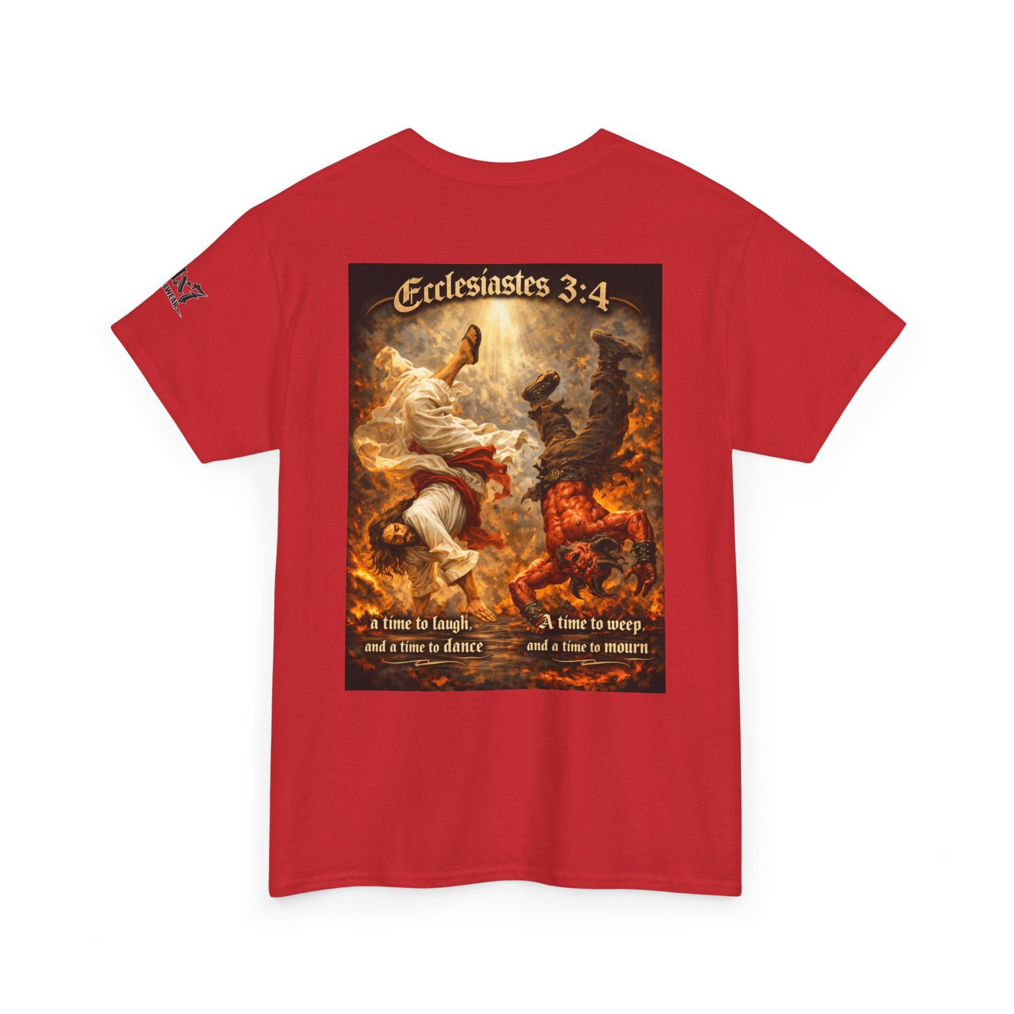 70x7 Streetwear Ecclesiastes 3:4 Graphic Tee — "A Time to Laugh" Christian Faith T‑Shirt