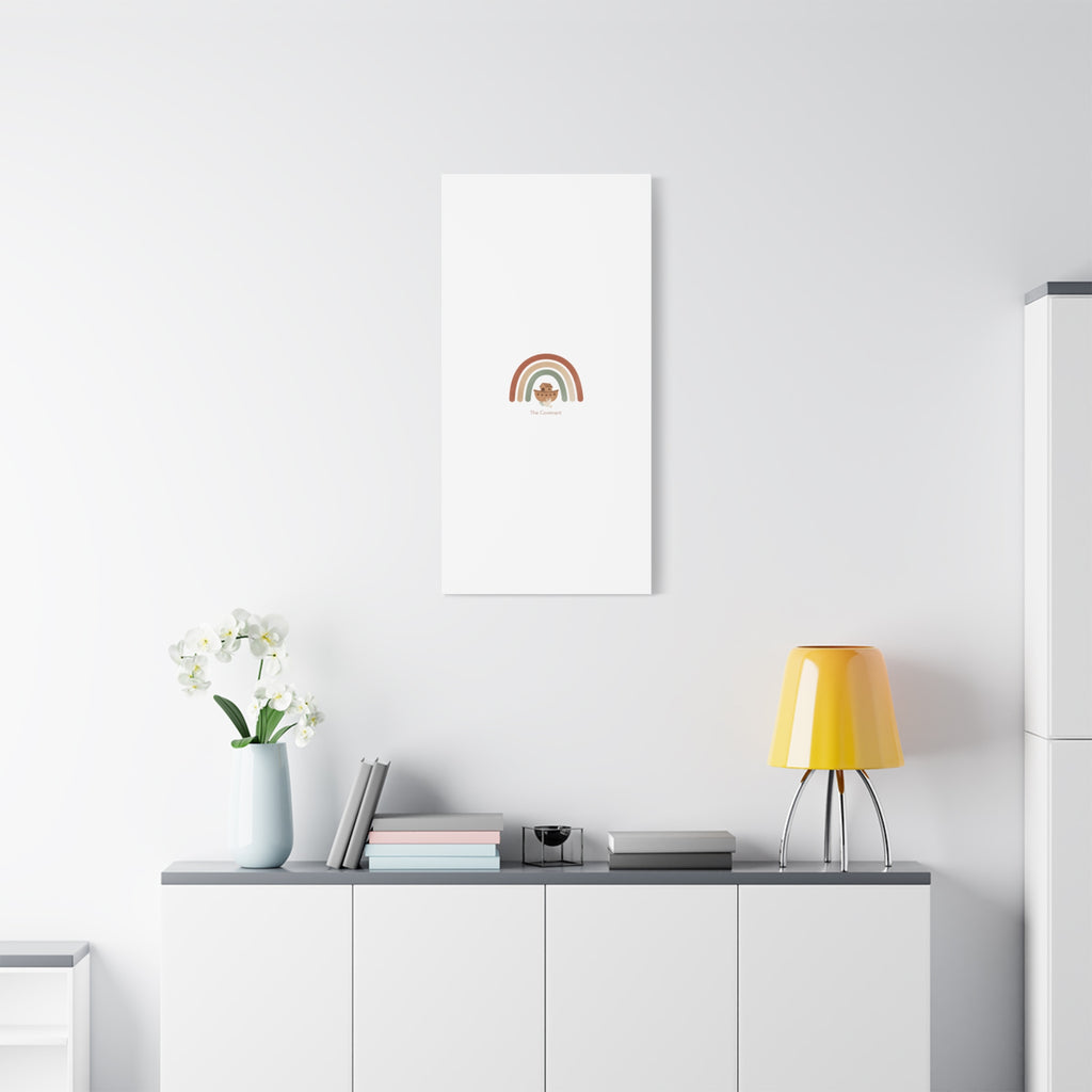 Noah's Ark Rainbow Matte Canvas Wall Art - "The Covenant" Nursery Decor