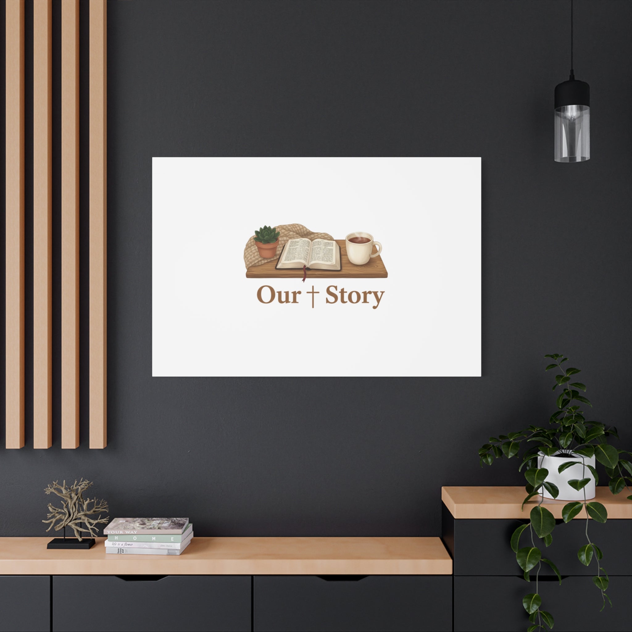 Our Story Canvas | Cozy Reading Aesthetic, Bookish Home Decor