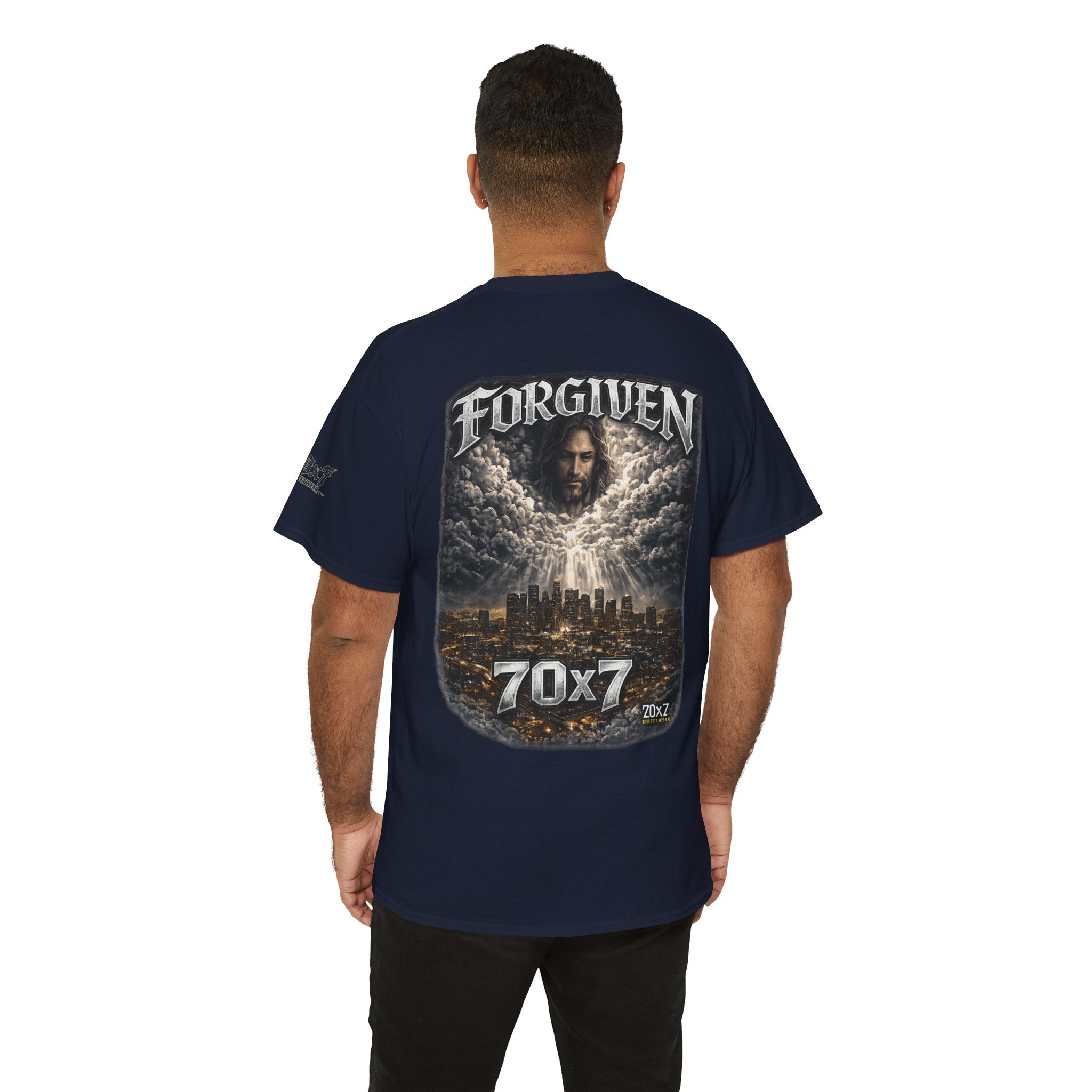 70x7 Streetwear Forgiven Tee — Christian Streetwear Graphic T‑Shirt
