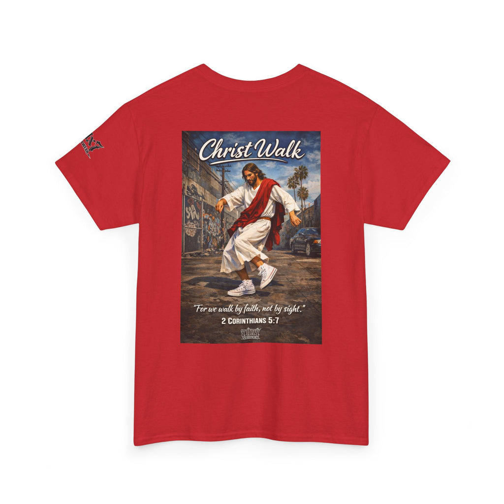 Christ Walk T-Shirt — ‘For we walk by faith, not by sight’ Christian Graphic Tee