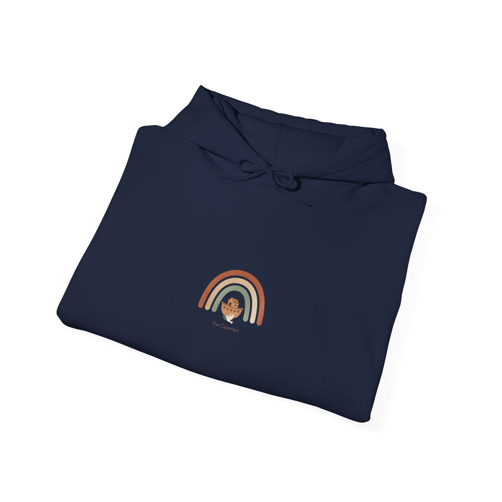 Minimal Boho Rainbow Hoodie — Tiny Floral Rainbow Graphic Sweatshirt