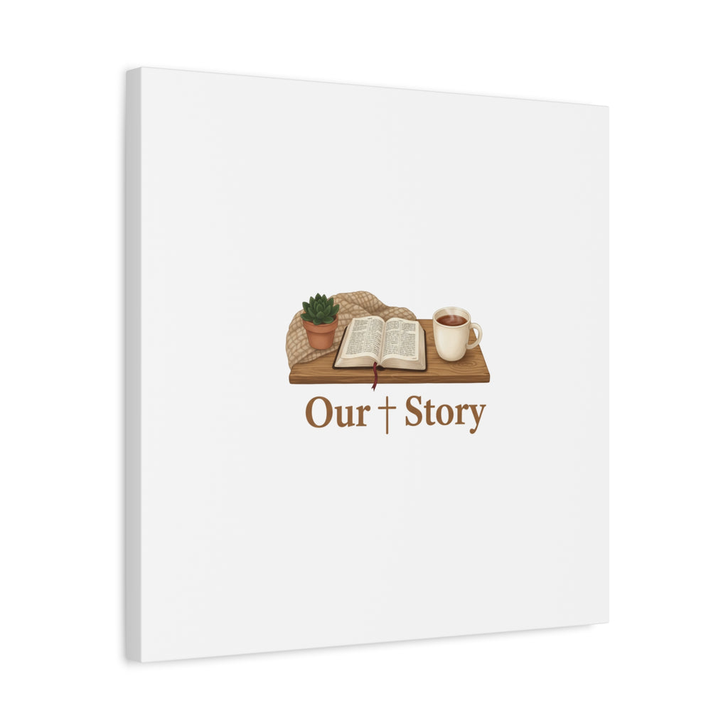 Our Story Canvas | Cozy Reading Aesthetic, Bookish Home Decor