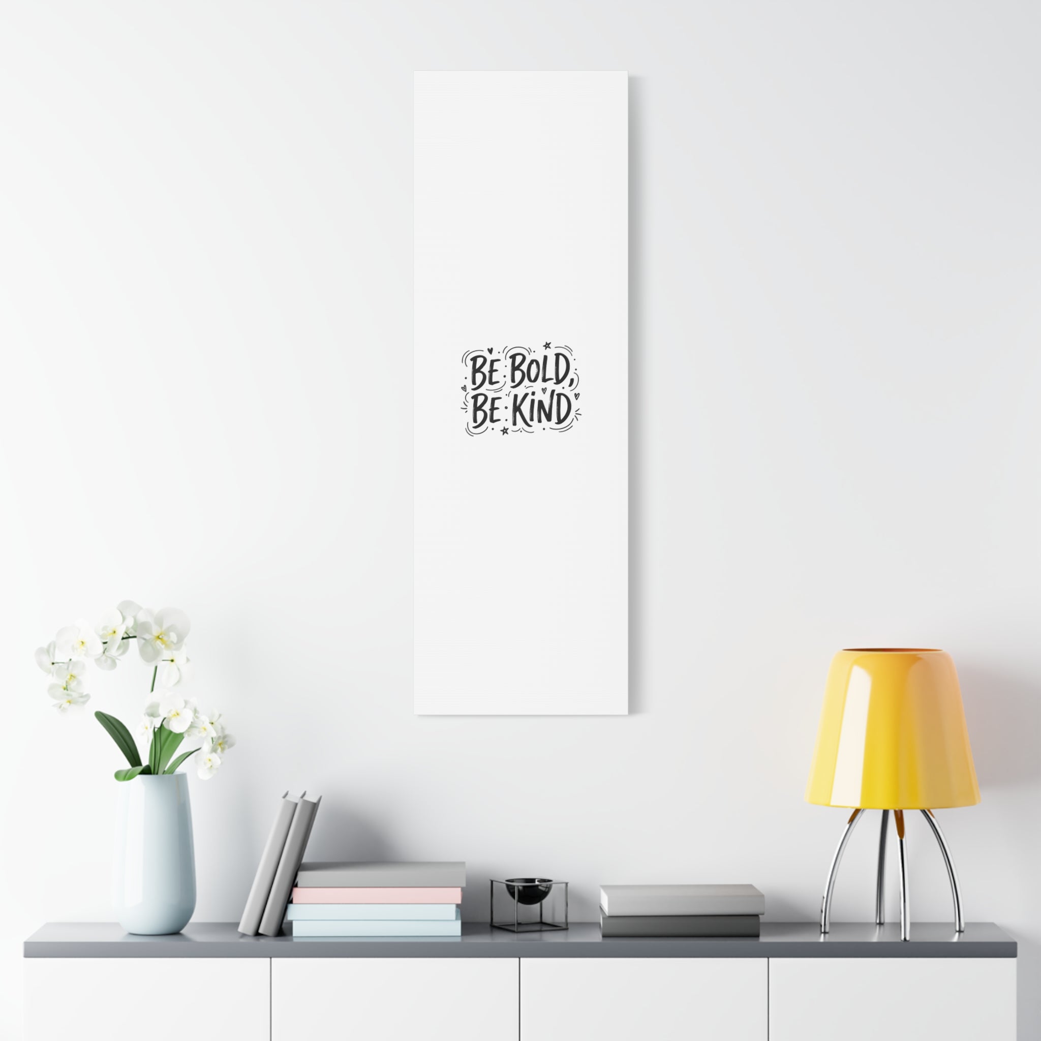 Be Bold Be Kind Canvas | Handwritten Marker Brush Script, Humanized Typography