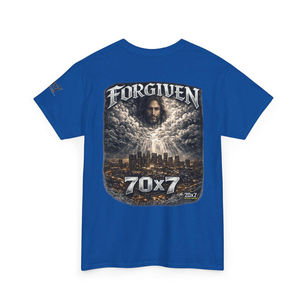 70x7 Streetwear Forgiven Tee — Christian Streetwear Graphic T‑Shirt