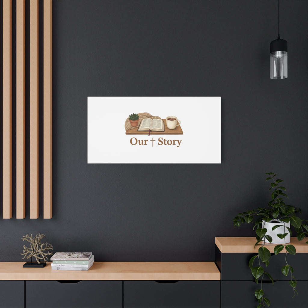 Our Story Canvas | Cozy Reading Aesthetic, Bookish Home Decor