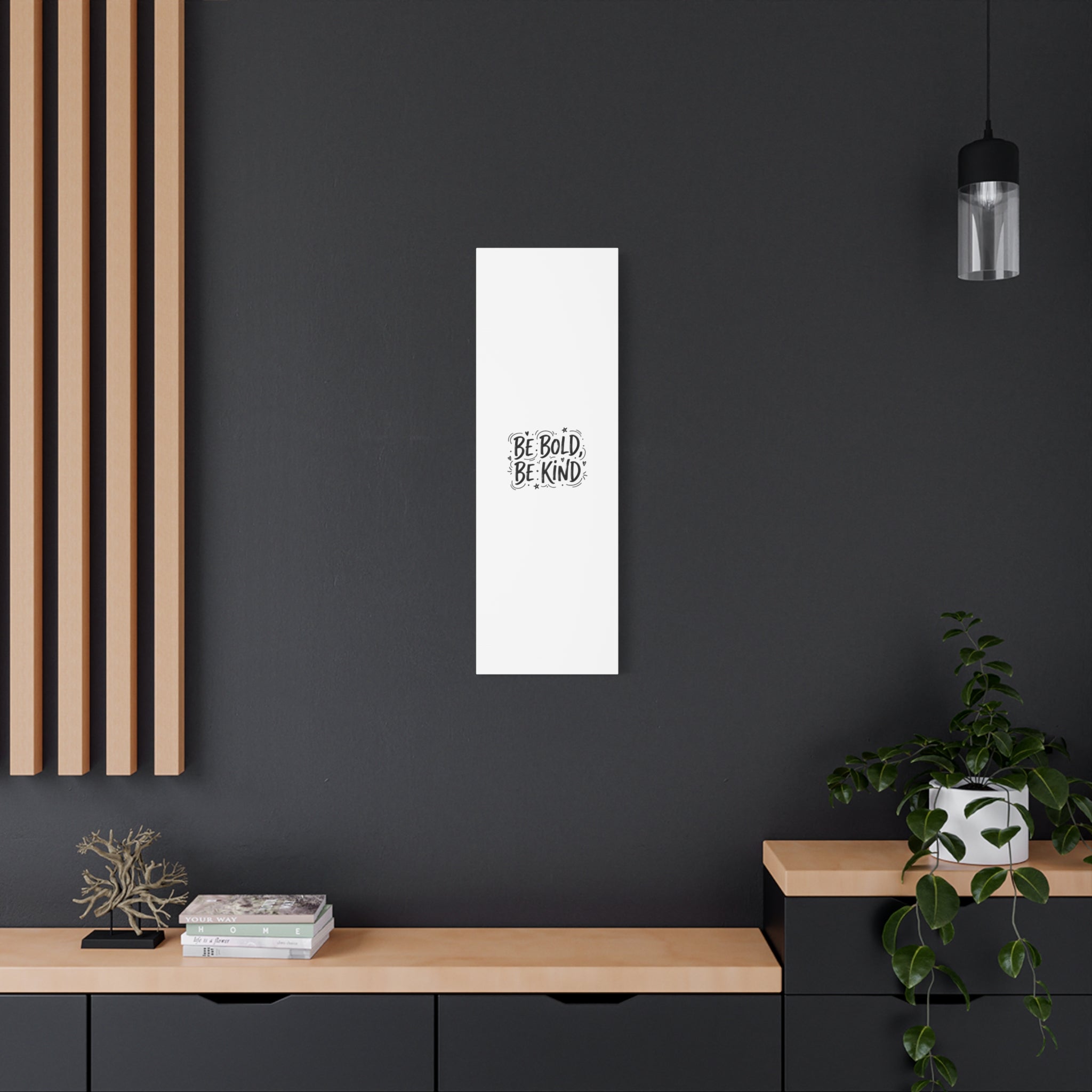 Be Bold Be Kind Canvas | Handwritten Marker Brush Script, Humanized Typography