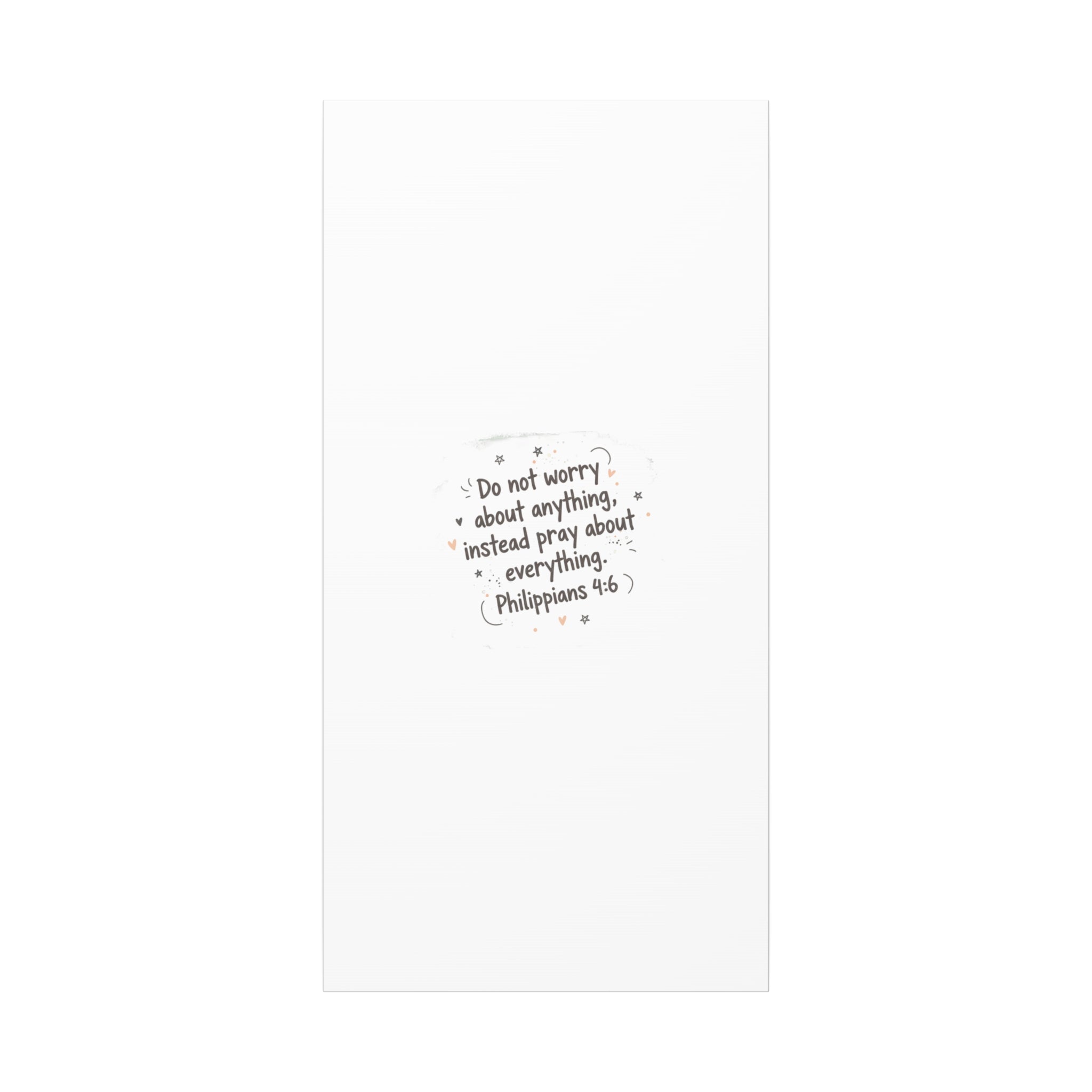 Do Not Worry Prayer Canvas | Handwritten Messy Script, Pastel Doodle Art