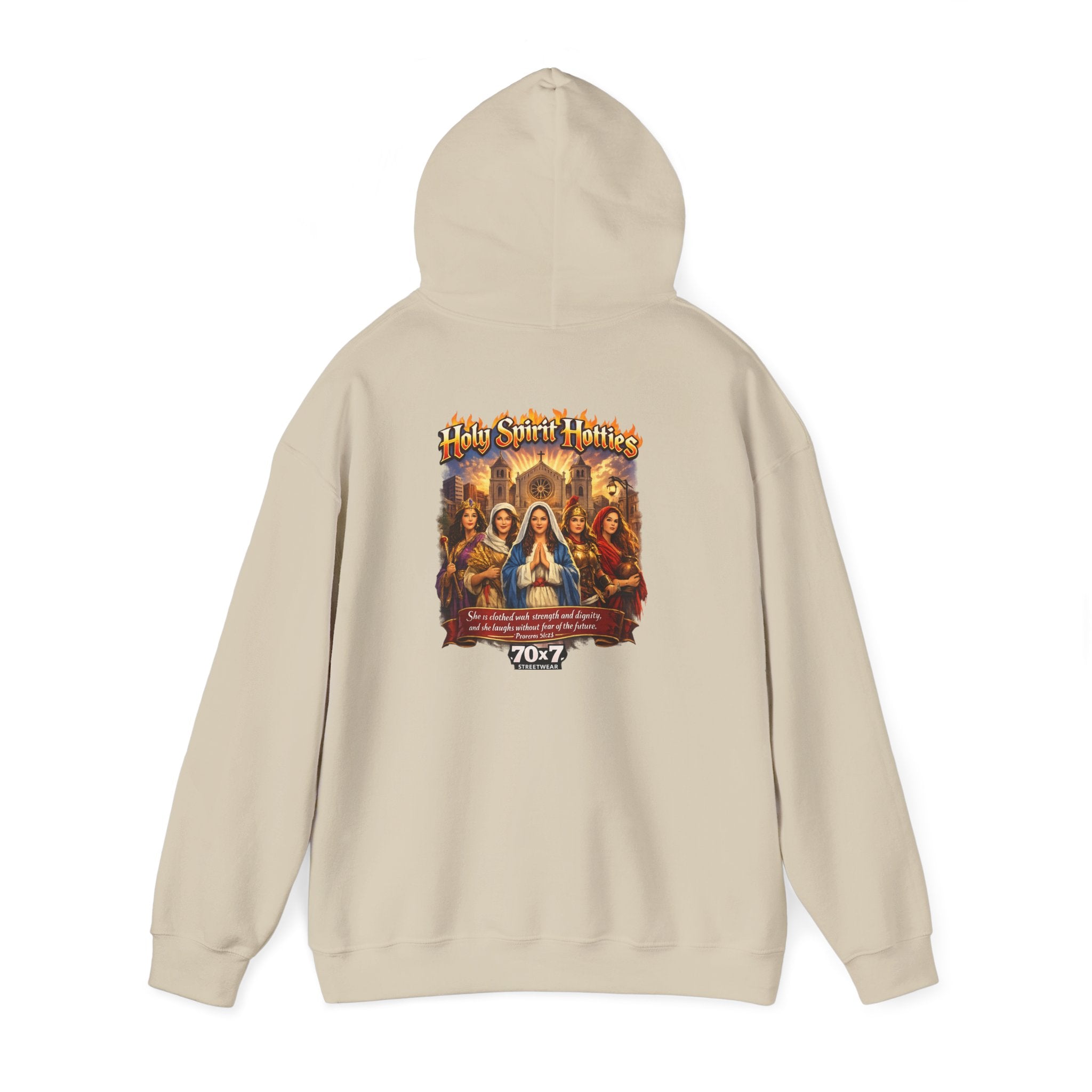 70x7 Streetwear Holy Spirit Hotties Religious Graphic Hoodie