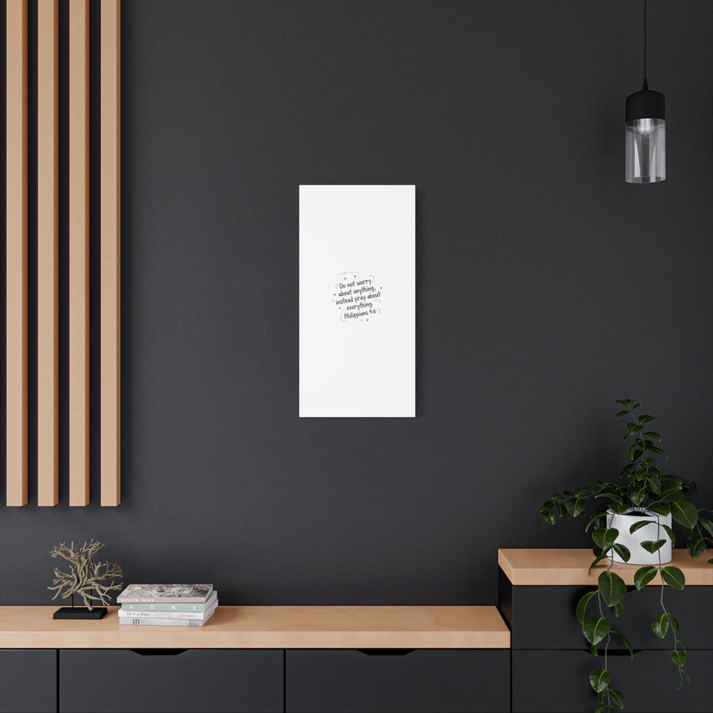 Do Not Worry Prayer Canvas | Handwritten Messy Script, Pastel Doodle Art