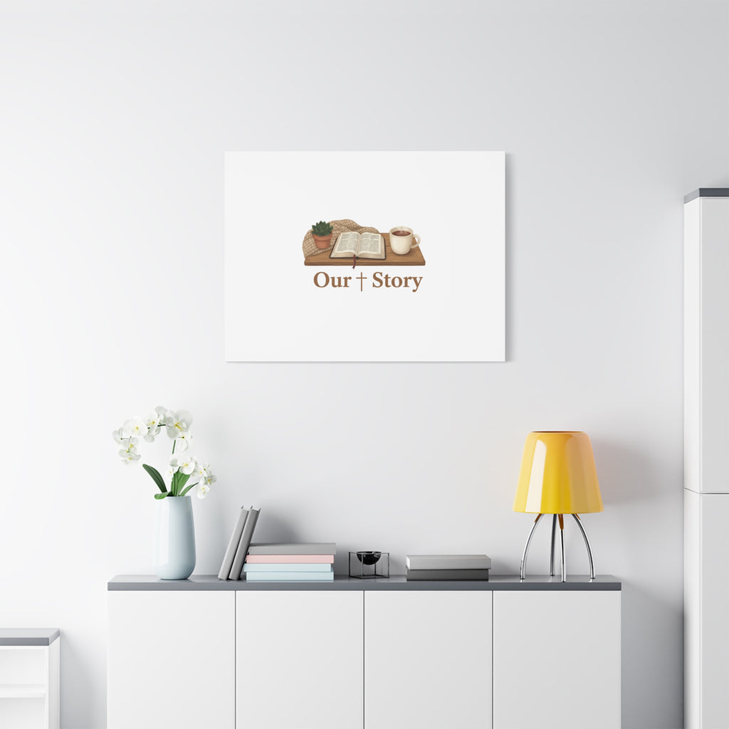 Our Story Canvas | Cozy Reading Aesthetic, Bookish Home Decor