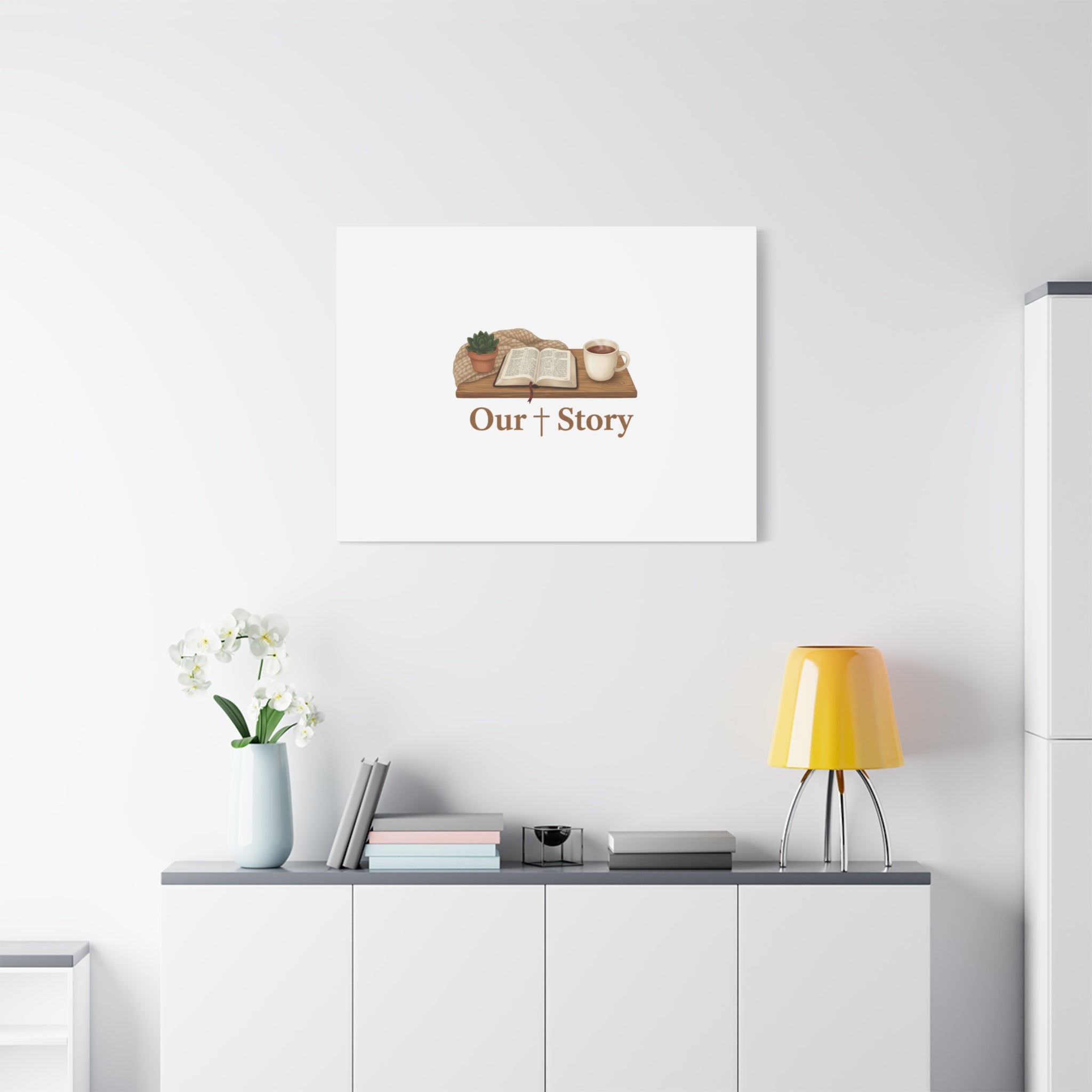 Our Story Canvas | Cozy Reading Aesthetic, Bookish Home Decor
