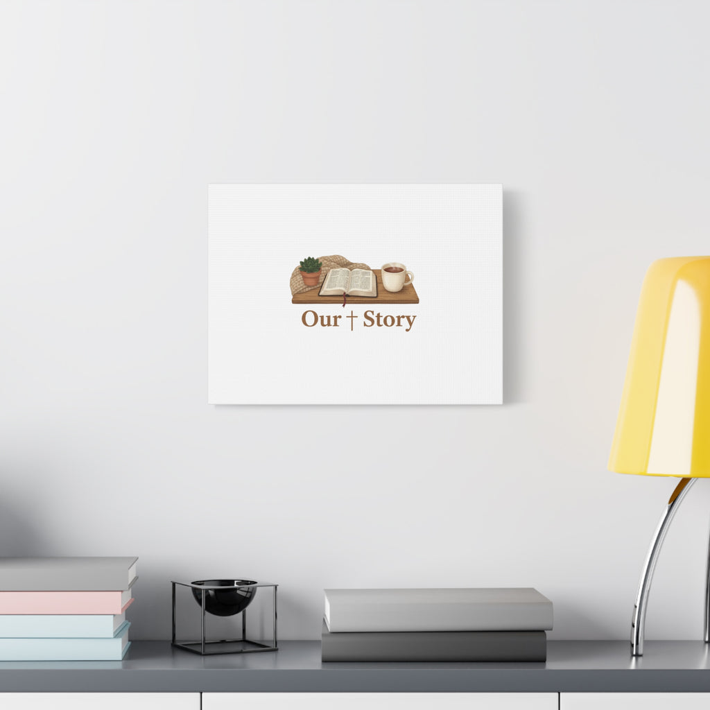Our Story Canvas | Cozy Reading Aesthetic, Bookish Home Decor