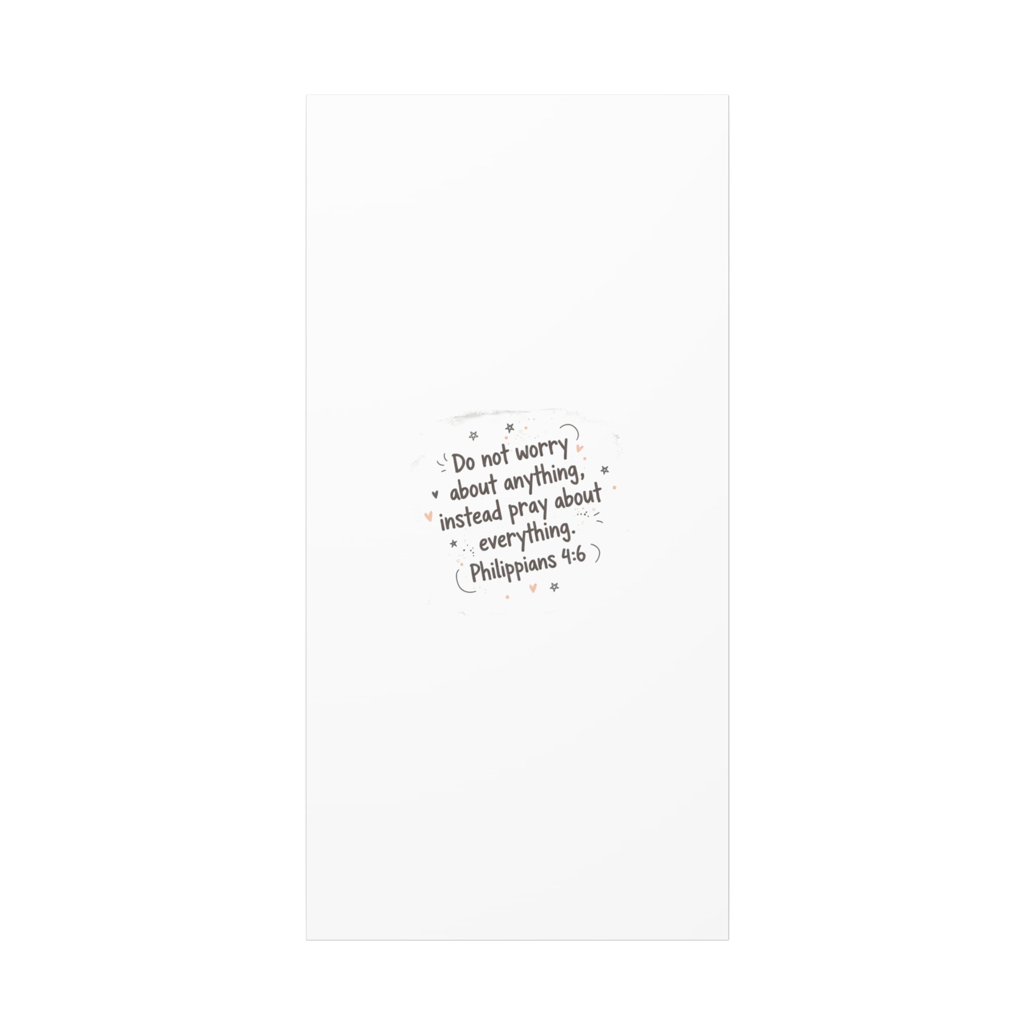 Do Not Worry Prayer Canvas | Handwritten Messy Script, Pastel Doodle Art