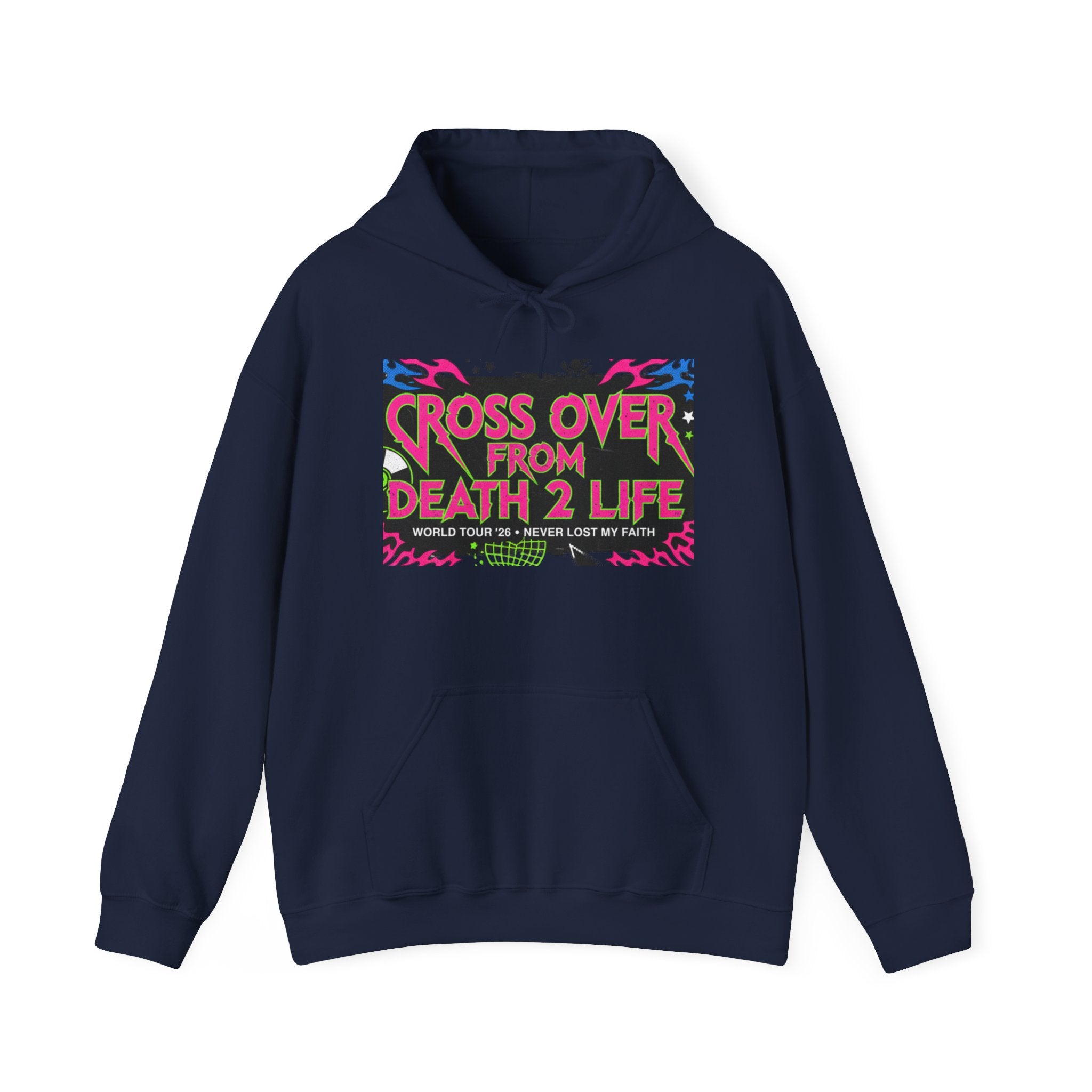 Crossover From Death 2 Life Hoodie — Bold Graphic Tour-Style Pullover