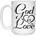 God is Love 15 oz. White Mug