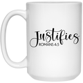 Justifies 15 oz. White Mug