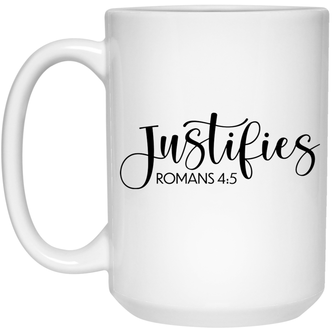 Justifies 15 oz. White Mug
