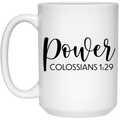 Power 15 oz. White Mug