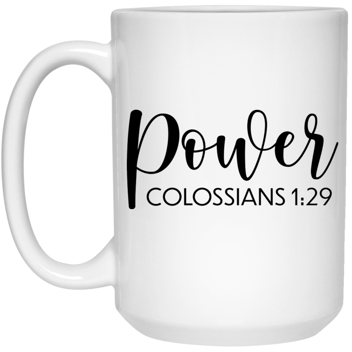 Power 15 oz. White Mug
