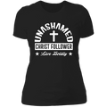 Unashamed Christ follower Ladies' Boyfriend T-Shirt