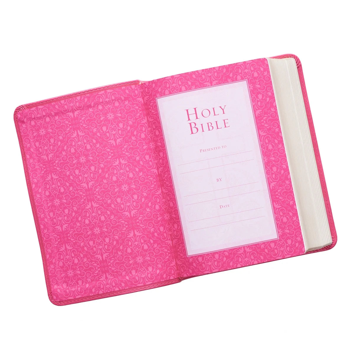 KJV Compact Large Print Lux-Leather Pink (Large Print) (Hardcover)